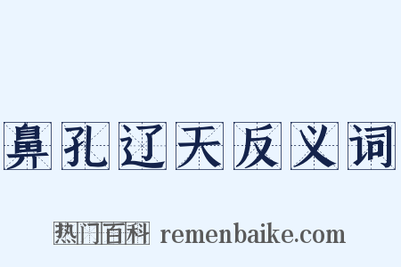 鼻孔辽天反义词是什么意思的图片